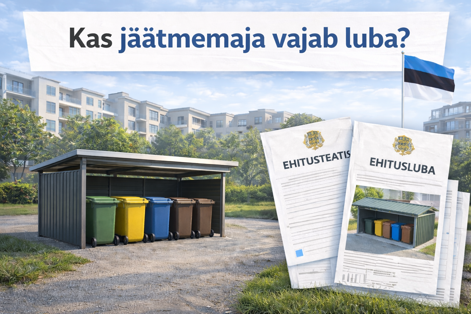 Kas jäätmemaja vajab luba? Nõuded Eestis (2026)